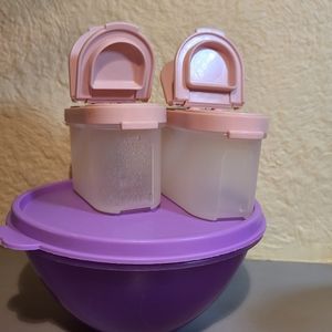 3 Tupperware Small Spice Containers.